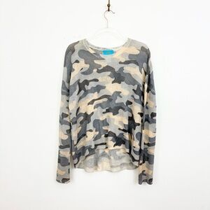 Islefield Cashmere Camo Print Sweater Gray Beige